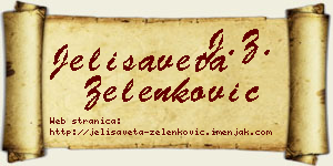Jelisaveta Zelenković vizit kartica
